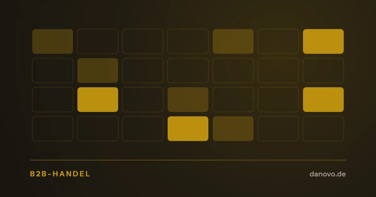 Abstrakte Grafik in Dunkelbraun und Gold im DaNovo-Design, Symbolbild zum Thema B2B-Vertrieb über Marktplätze